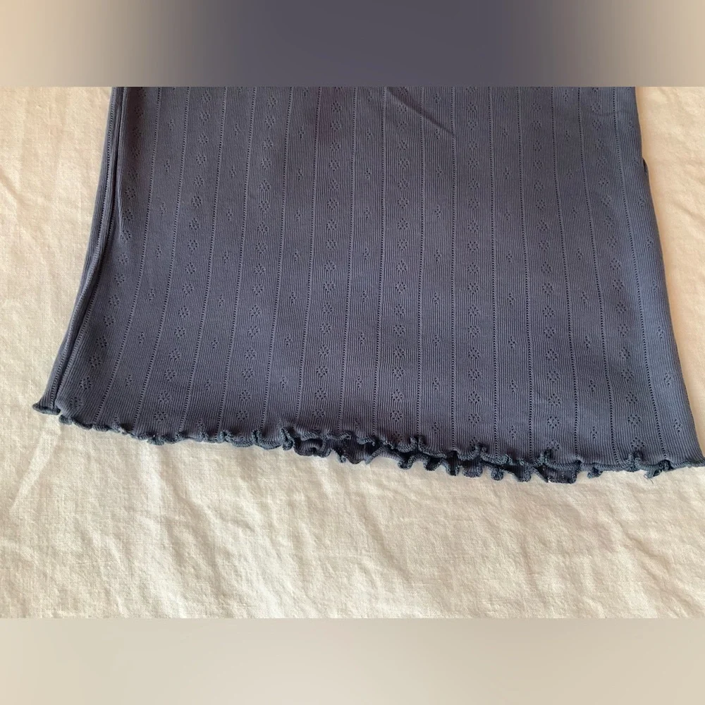Skall Studio edie pointelle organic cotton cami tank top xs blue - Picture 5 of 8